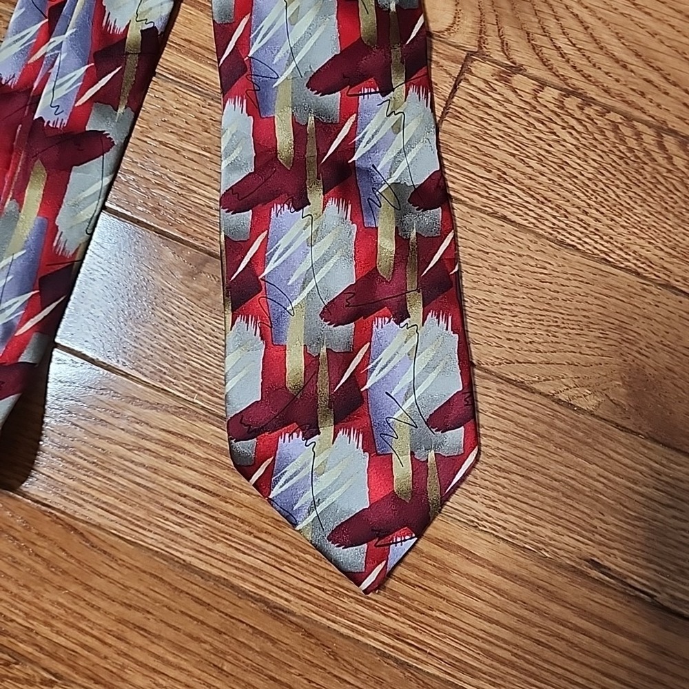 Jerry Garcia Silk Necktie Lava Collection Classic Extra Long Tie Burgundy